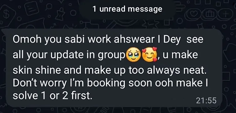 Client review screenshot