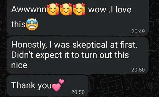 Client review screenshot